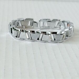 NEW Men's Silver Geometric Bracelet‎ Stainless steel